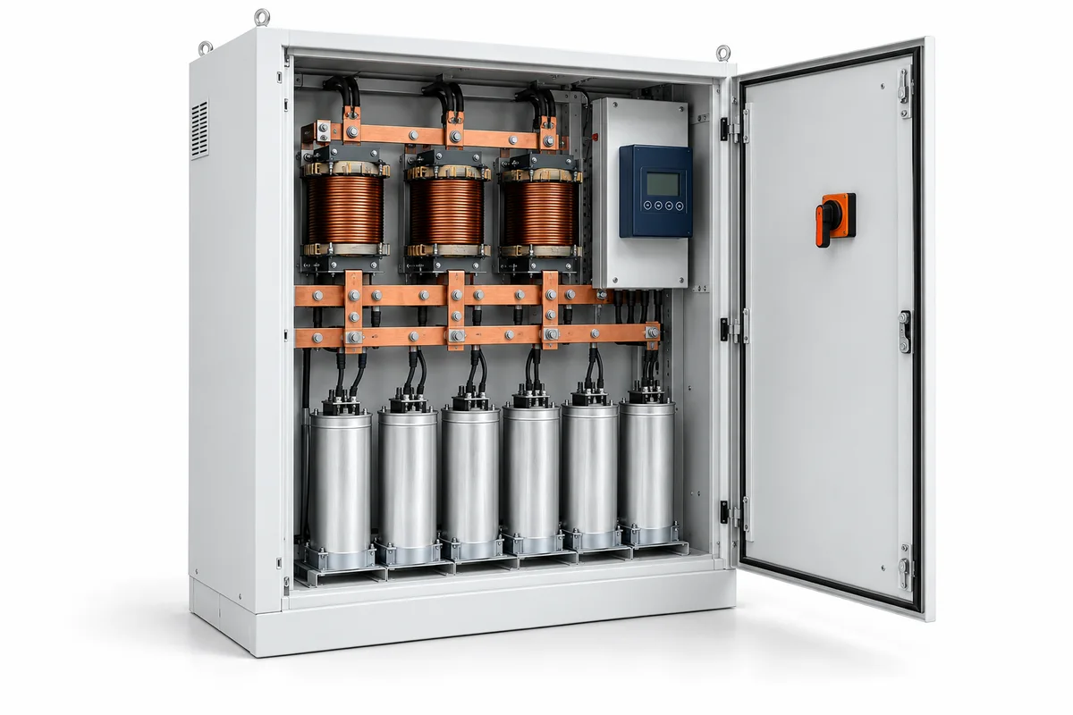 AI-generated illustration for power factor & power quality