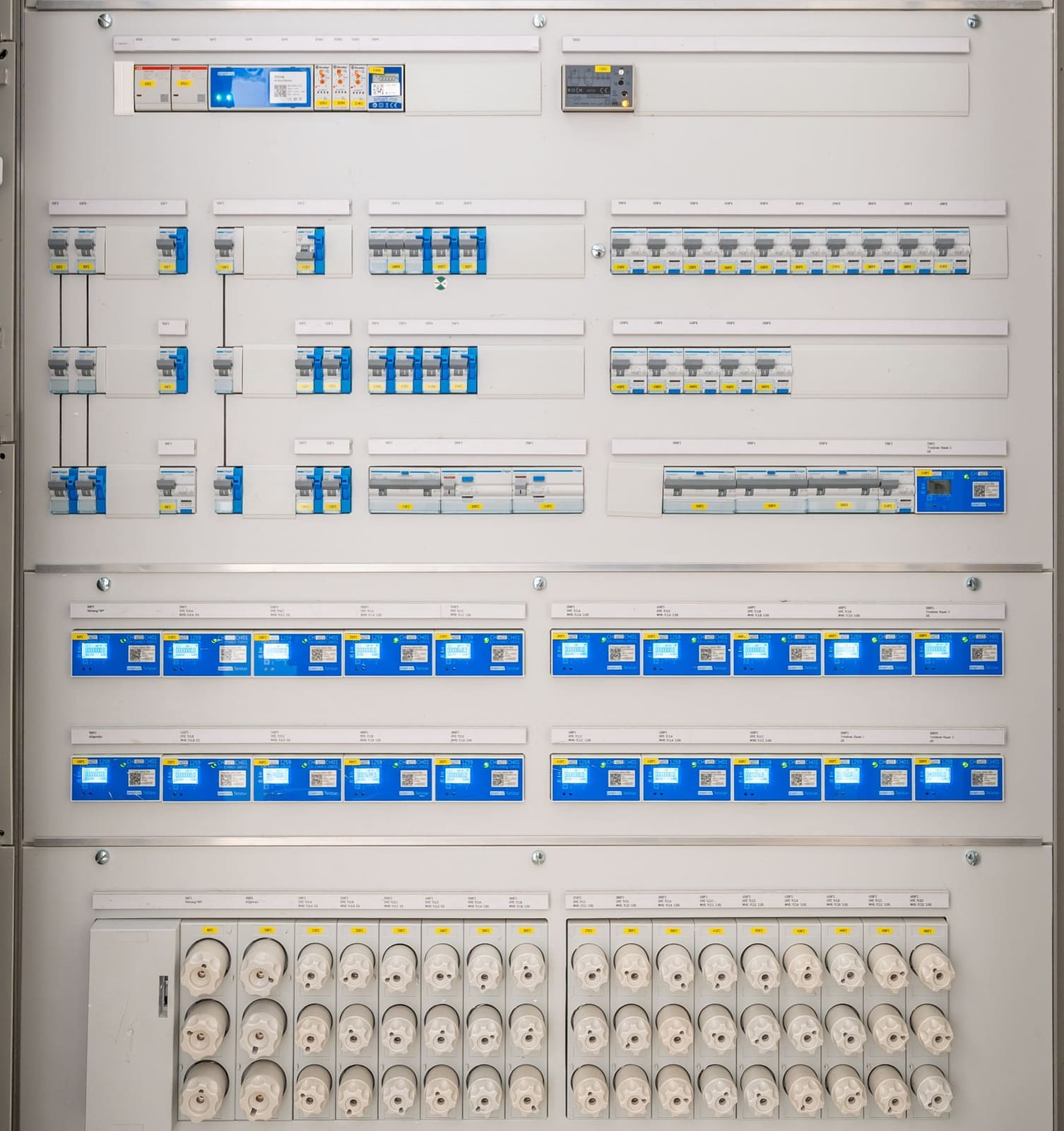 Three-phase meter and distribution board