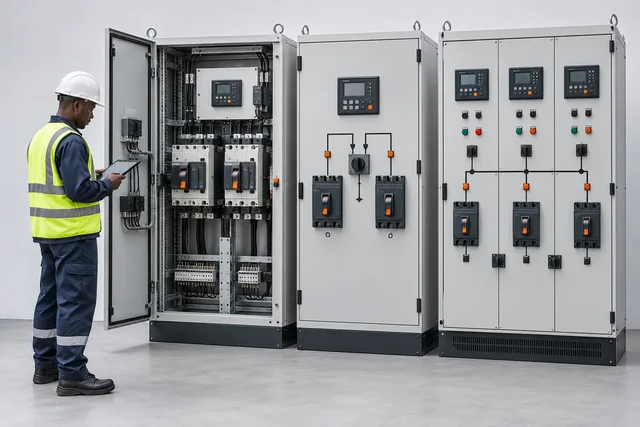 ATS, MTS & Generator Synchronising Panels — engineering concept
