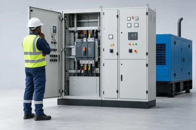 Generator changeover sequence guide — engineering concept