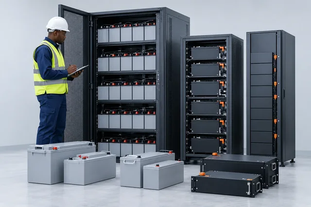 Industrial Battery Systems — engineering concept