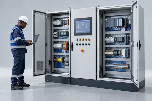 PLC, SCADA & BMS Automation Panels — engineering concept