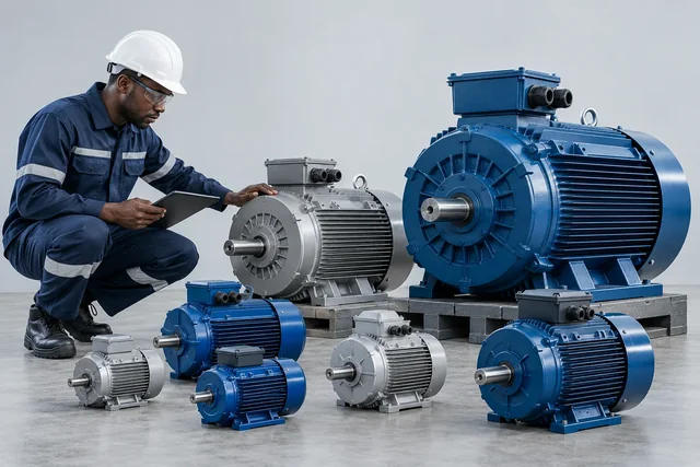 Industrial Electric Motors — engineering concept
